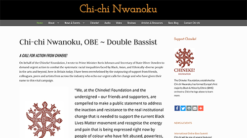 Chi-chi Nwanoku double bass